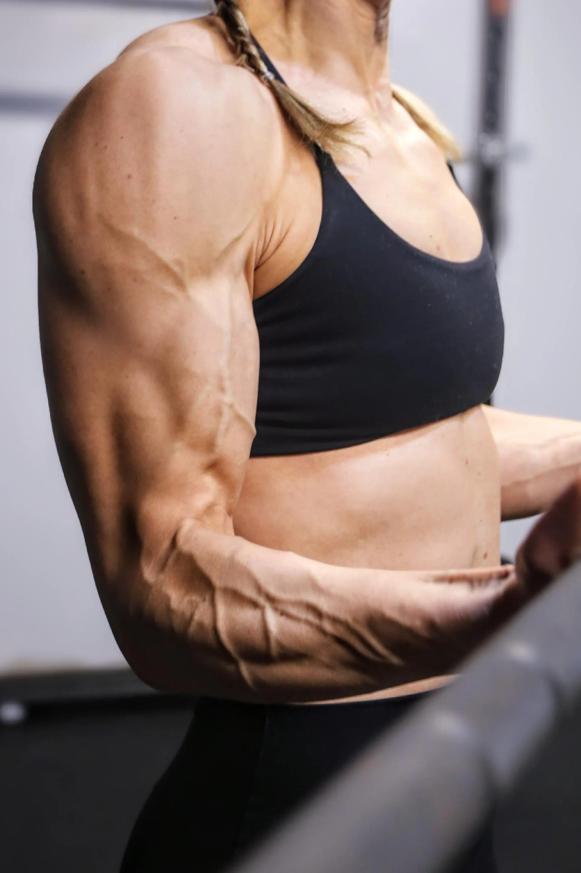 Personal trainer Nikki Stenson demonstrating strength training exercises in Montrose, Colorado